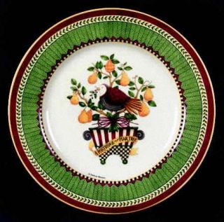 Sakura Twelve Days Of Christmas (Cream Back) Salad Plate, Fine China Dinnerware