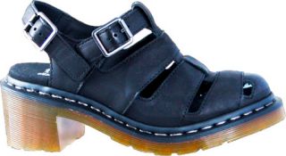 Womens Dr. Martens Connie Closed Toe Sandal   Black Greasy Casual Shoes
