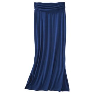Merona Petites Ruched Waist Knit Maxi Skirt   Blue XSP