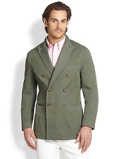 Jack Spade Foster Double Breasted Blazer   Green
