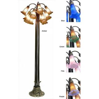 Tiffany style Lily Bronze/ Amber Floor Lamp