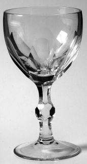 Unknown Crystal Unk200 Wine Glass   Clear,Flat Thumbprint Cuts
