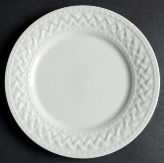 JCPenney Basket Weave Salad Plate, Fine China Dinnerware   Home Collection,White