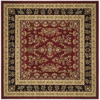 Lyndhurst Collection Red/ Black Rug (6 Square)