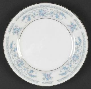 Royal Gallery Nancy Bread & Butter Plate, Fine China Dinnerware   Blue & Lavende