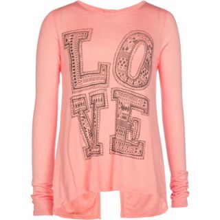 Love Girls Open Back Top Coral In Sizes Small, X Large, Medium, Large