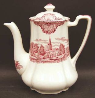 Johnson Brothers Old Britain Castles Pink (Crown Stamp) Mini Coffee Pot & Lid, F