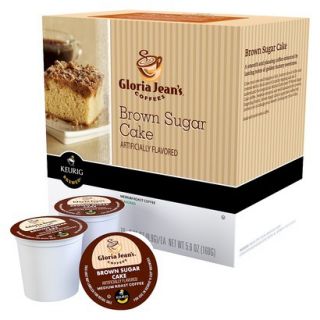 Gloria Jeans Coffees Brown Sugar Cake Medium Roast Coffee Keurig Cups 18 ct