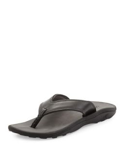 Host With The Most Leather Sandal, Black