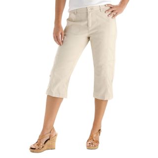 Lee Brittany Roll Up Cropped Pants   Petite, Driftwood, Womens