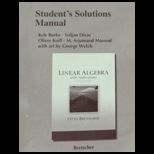 Linear Algebra With Application  Stud. Solution Manual