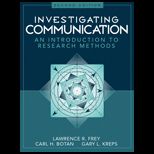 Investigating Communication : An Introduction to Research Methods
