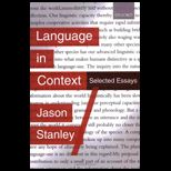 LANGUAGE IN CONTEXT SELECTED ESSAYS