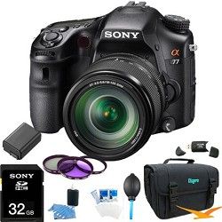 Sony SLTA77VM   a77 Digital SLR 24.3 MP with 18 135mm Zoom Lens Ultimate Bundle