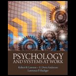 Psychology and Systems at Work   With Access