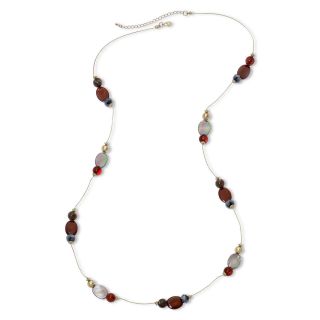 Multicolor Mixed Media Bead Station Necklace