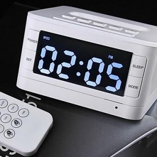 Classic 3.4 LCD Digital FM Radio Alarm Clock Stereo Speaker Dock for iPod/iPhone4/4S