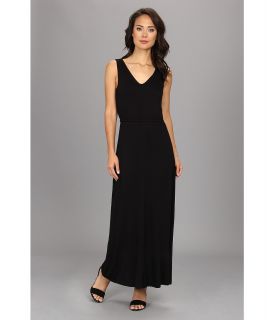 Calvin Klein Solid Blouson Maxi Womens Dress (Black)