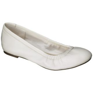Girls Cherokee Hailey Genuine Leather Ballet Flats   White 1