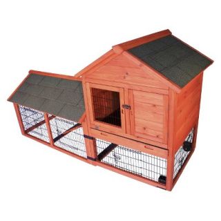Rabbit Hutch with Outdoor Run and Wheels