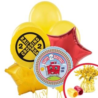 Two Two Train 2nd Birthday Balloon Bouquet