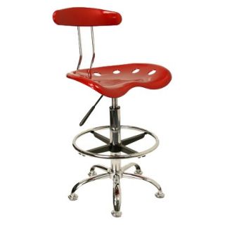 Drafting Stool: Tractor Seat Drafting Stool   Red