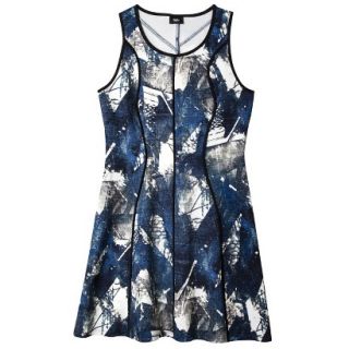 Mossimo Womens Sleeveless Fit and Flare Dress   Athens Blue S