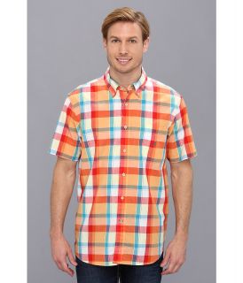 Nautica S/S Slub Poplin Large Plaid Shirt Mens Short Sleeve Button Up (Multi)