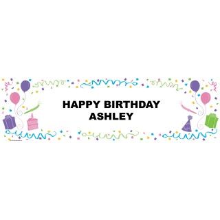 Pastel Personalized Birthday Banner