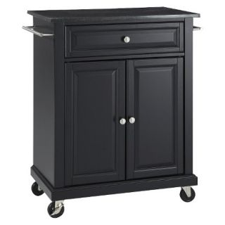 Kitchen Cart: Crosley Granite Top Portable Kitchen Cart   Black