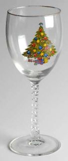 Jamestown Christmas Treasure 9 Oz Glassware Goblet, Fine China Dinnerware   Chri