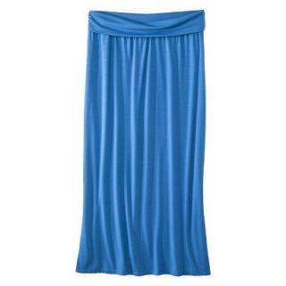 Mossimo Supply Co. Juniors Plus Size Fold Over Waist Maxi Skirt   Blue 3