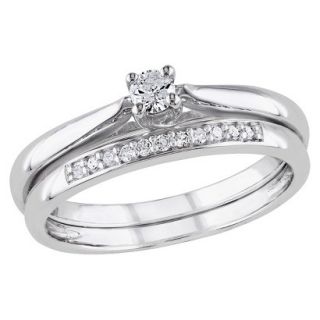 Tevolio 0.17 CT.T.W. Diamond Prong Set Wedding Ring in Sterling Silver (GH I2: