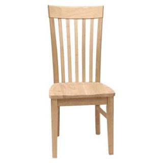 Dining Chair: International Concepts Mission Chair   Unfinished (Set of 2)