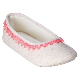 Xhilaration Womens Crochet Trim Ballet Slipper   Oatmeal Heather S