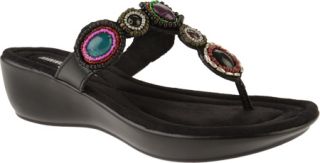 Womens Minnetonka Uptown II   Black Leather Heels