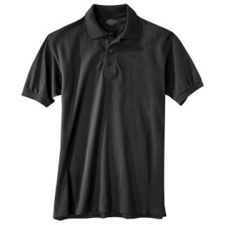Dickies Young Mens School Uniform Short Sleeve Pique Polo   Black M