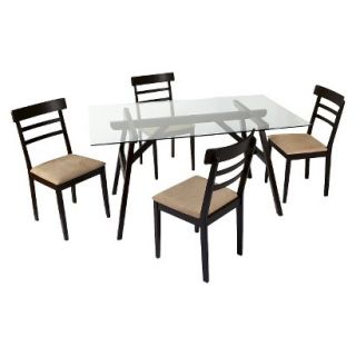 Target Dining Table Set: TMS 5 Piece Allyson Dining Set   Dark Brown (Espresso)