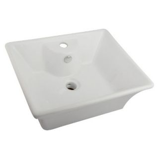 Single Hole Vitreous China Vessel Bathroom Sink