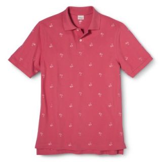 Mens Classic Fit Print Polo Shirt SS Pink S