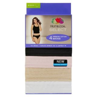 Fruit of the Loom SELECT Cotton Textures Bikini 4 Pack   Assorted Colors 9
