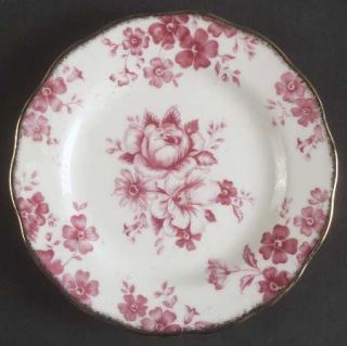 Royal Albert Paradise Red Bread & Butter Plate, Fine China Dinnerware   Red/Pink