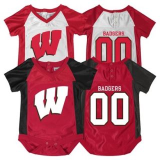 NCAA RED NWBN 2PC JRSY WISCONSIN 6 9   S