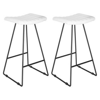 Barstool Safavieh Gia Barstool   White/Black   Set of 2