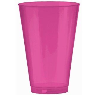 Bright Pink 14 oz. Premium Plastic Cups