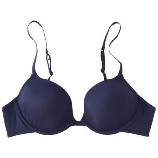 Xhilaration Juniors Perfect T Shirt Lightly Lined Plunge Bra   Oxford Blue 32A