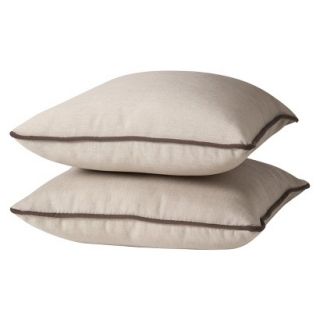 Rolston 2 Piece Outdoor Toss Pillow Set   Beige/Chocolate 16
