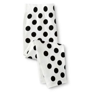 Xhilaration Girls Seamless Polkadot Capri Legging   White S/M