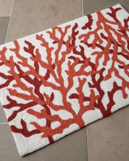 Hooked Coral Bath Rug