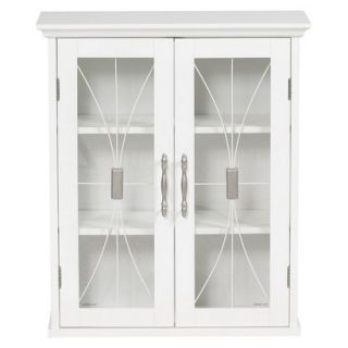 Wall Cabinet Elegant Home Fashions Symphony Wall Cabinet   White